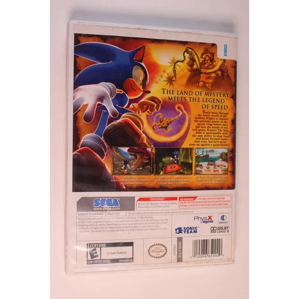 Sonic and the Secret Rings (Nintendo Wii) Authentic, Tested/Works